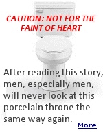 A Thai man was bitten on the testicles by a 12-foot python while he sat on the toilet � so he beat the serpent to death with a toilet brush, leaving his bathroom splattered in blood, according to reports and stunning photos. Men worldwide have  started to double-check the toilet before sitting down, and hope this story doesn't re-run as a future nightmare. 